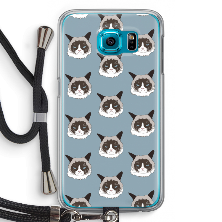 It's a Purrr Case: Samsung Galaxy S6 Transparant Hoesje met koord