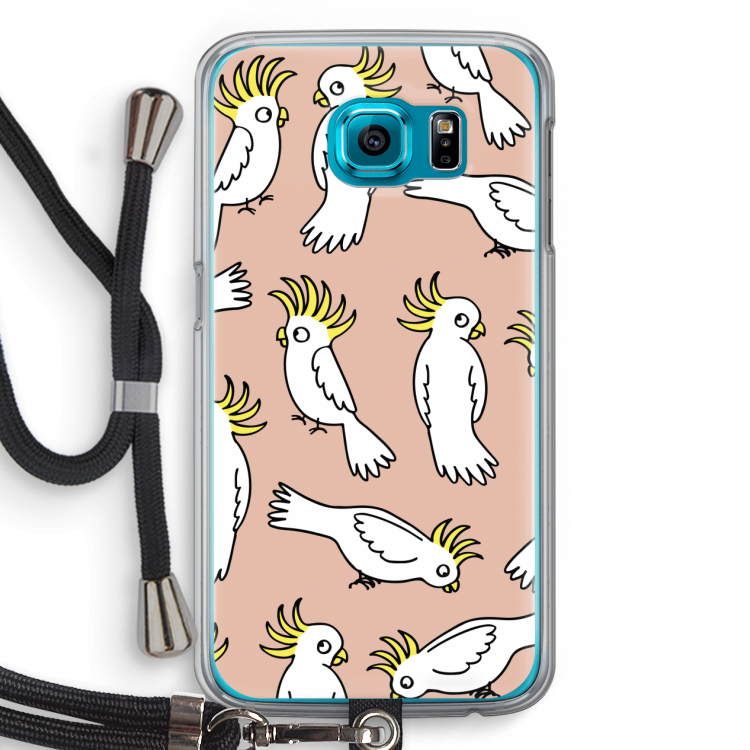 Papegaai: Samsung Galaxy S6 Transparant Hoesje met koord
