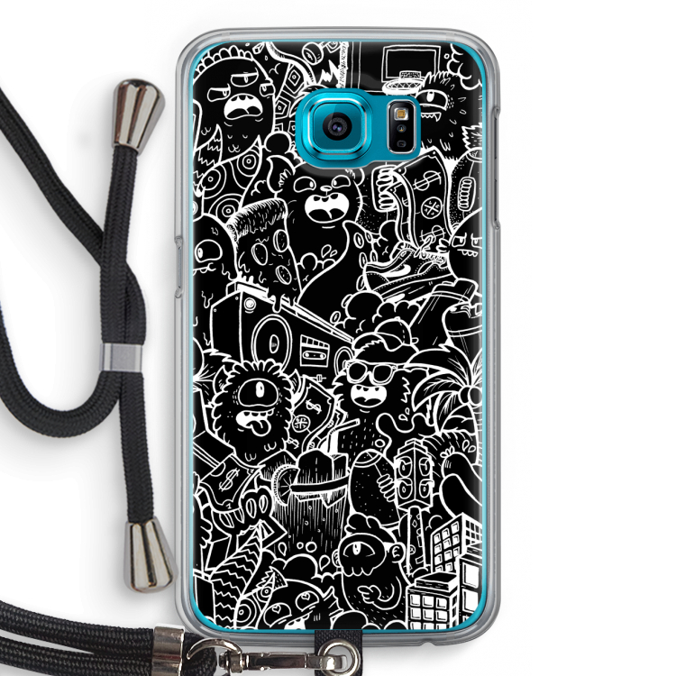 Vexx Black City : Samsung Galaxy S6 Transparant Hoesje met koord