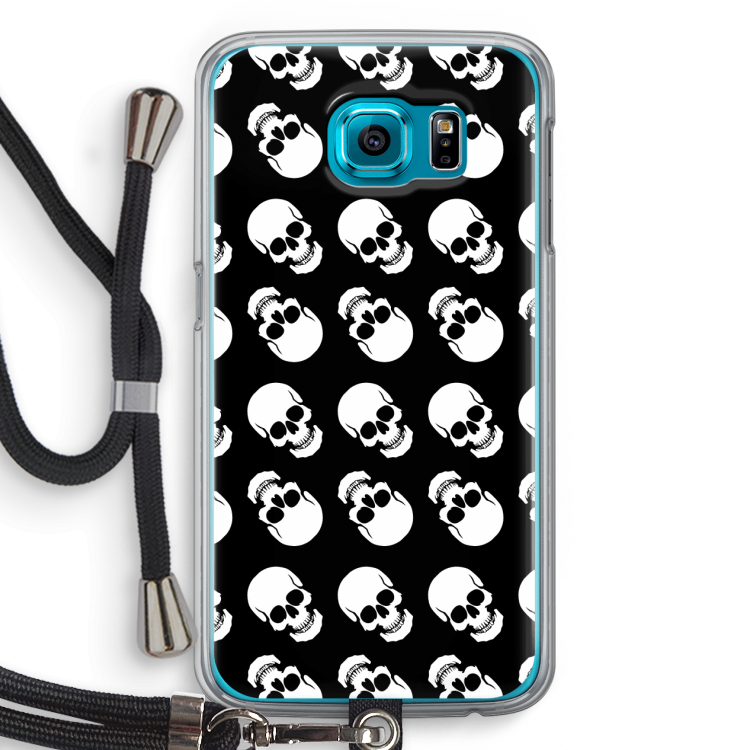 Musketon Skulls: Samsung Galaxy S6 Transparant Hoesje met koord