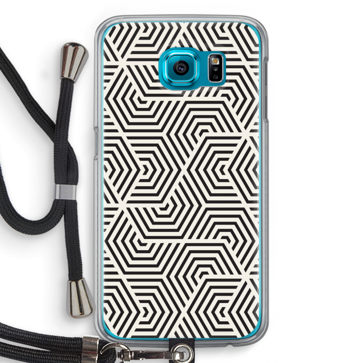 Magic pattern: Samsung Galaxy S6 Transparant Hoesje met koord