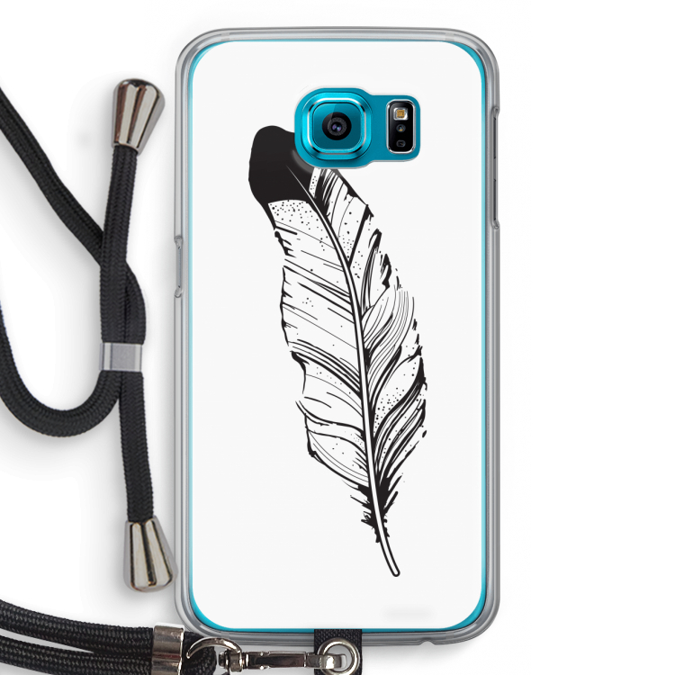 Pluim: Samsung Galaxy S6 Transparant Hoesje met koord