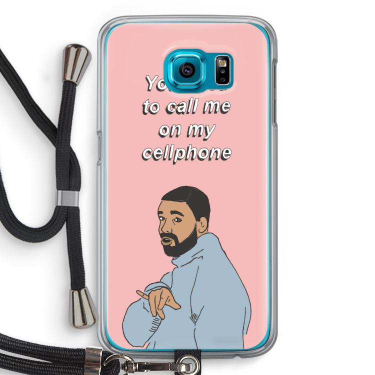 Hotline bling: Samsung Galaxy S6 Transparant Hoesje met koord