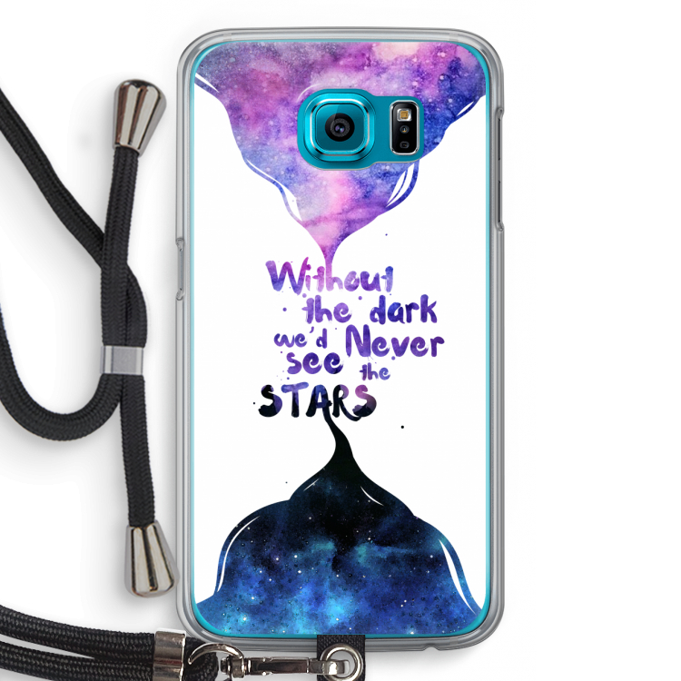 Stars quote: Samsung Galaxy S6 Transparant Hoesje met koord