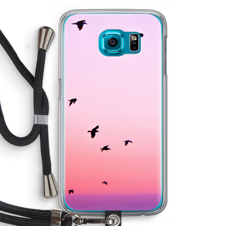 Fly away: Samsung Galaxy S6 Transparant Hoesje met koord