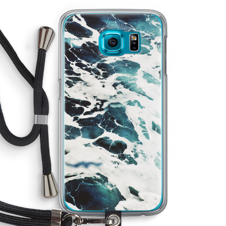 Golven: Samsung Galaxy S6 Transparant Hoesje met koord