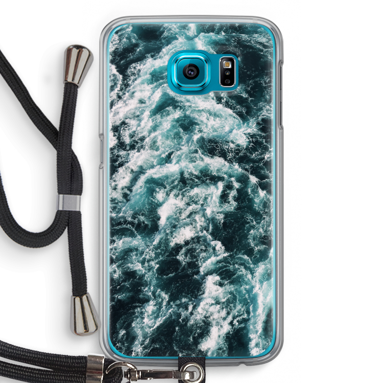 Zee golf: Samsung Galaxy S6 Transparant Hoesje met koord