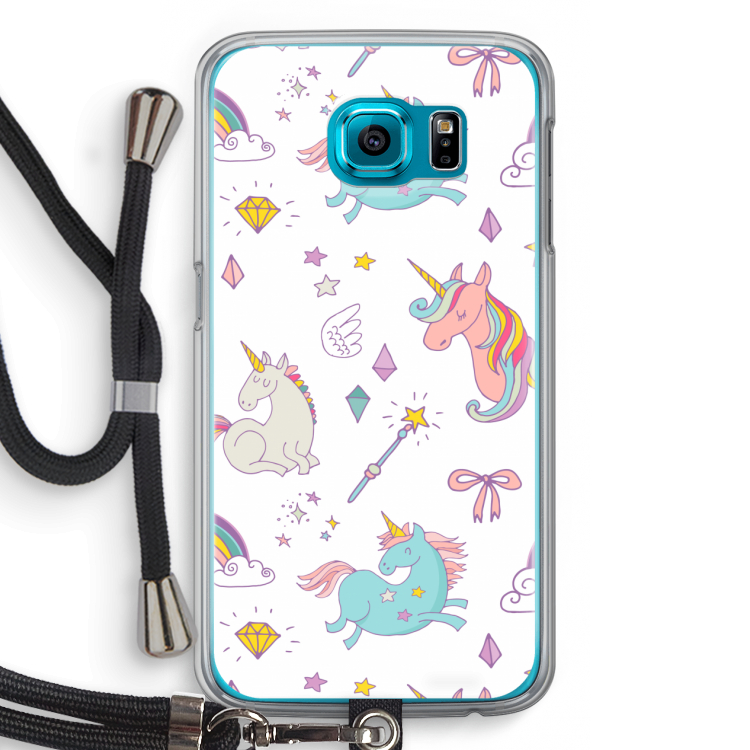 Fantasiewereld: Samsung Galaxy S6 Transparant Hoesje met koord