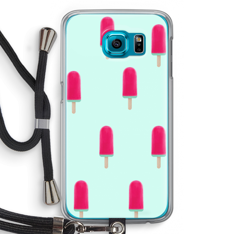 Waterijsje: Samsung Galaxy S6 Transparant Hoesje met koord