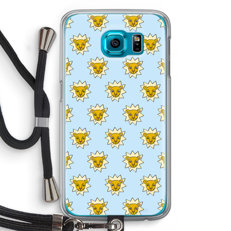 Leeuwenkoppen: Samsung Galaxy S6 Transparant Hoesje met koord