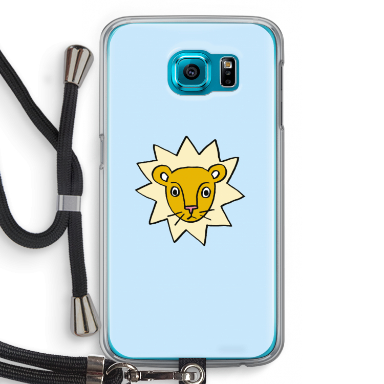 Kleine leeuw: Samsung Galaxy S6 Transparant Hoesje met koord