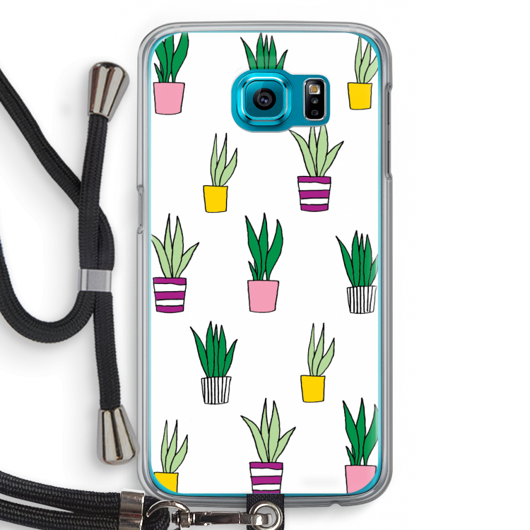 Sanseveria: Samsung Galaxy S6 Transparant Hoesje met koord