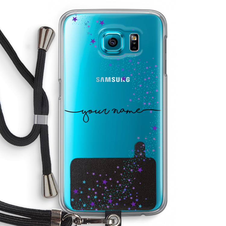 Sterren: Samsung Galaxy S6 Transparant Hoesje met koord