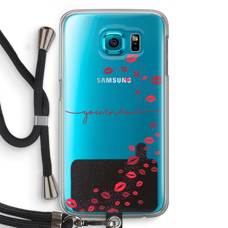 Kusjes: Samsung Galaxy S6 Transparant Hoesje met koord