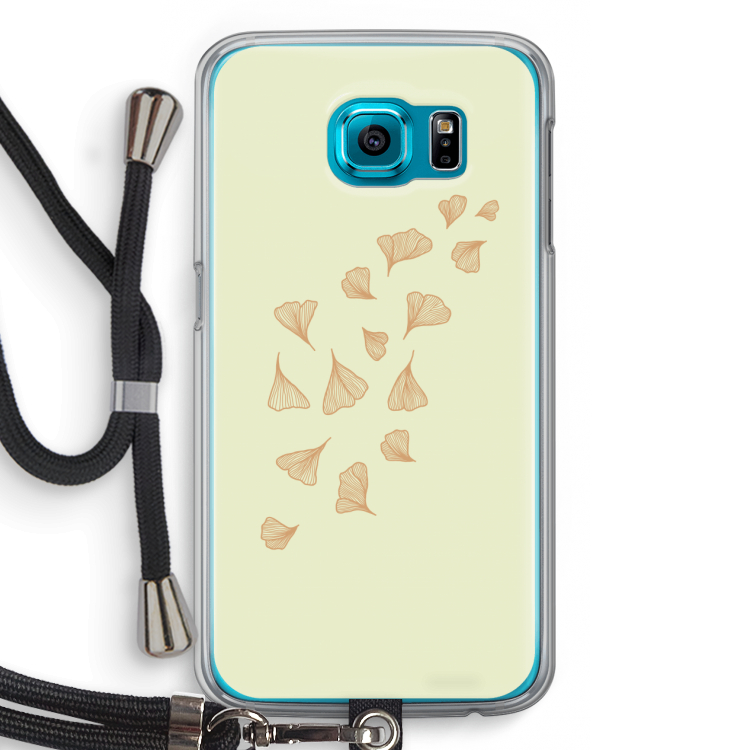 Falling Leaves: Samsung Galaxy S6 Transparant Hoesje met koord