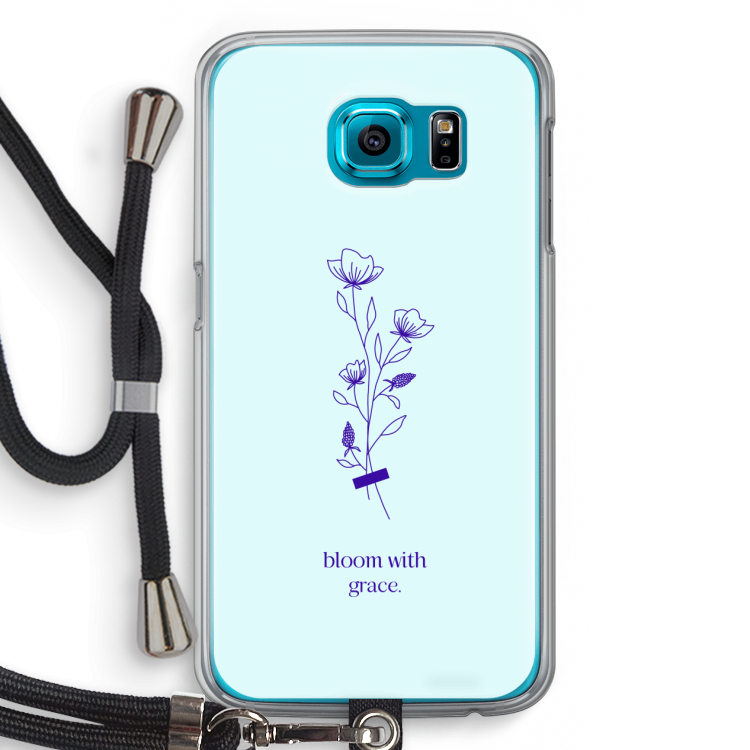 Bloom with grace: Samsung Galaxy S6 Transparant Hoesje met koord