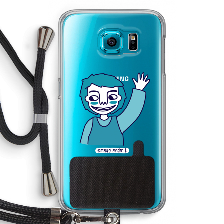 Zwaai: Samsung Galaxy S6 Transparant Hoesje met koord