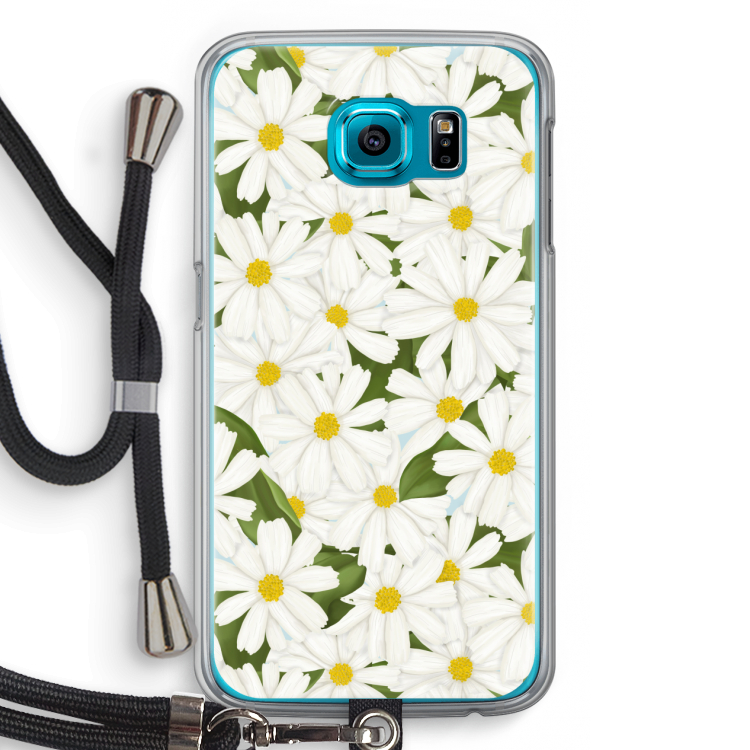 Summer Daisies: Samsung Galaxy S6 Transparant Hoesje met koord