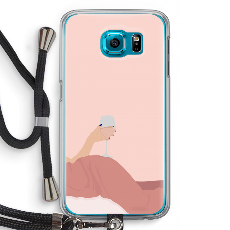 Wine: Samsung Galaxy S6 Transparant Hoesje met koord