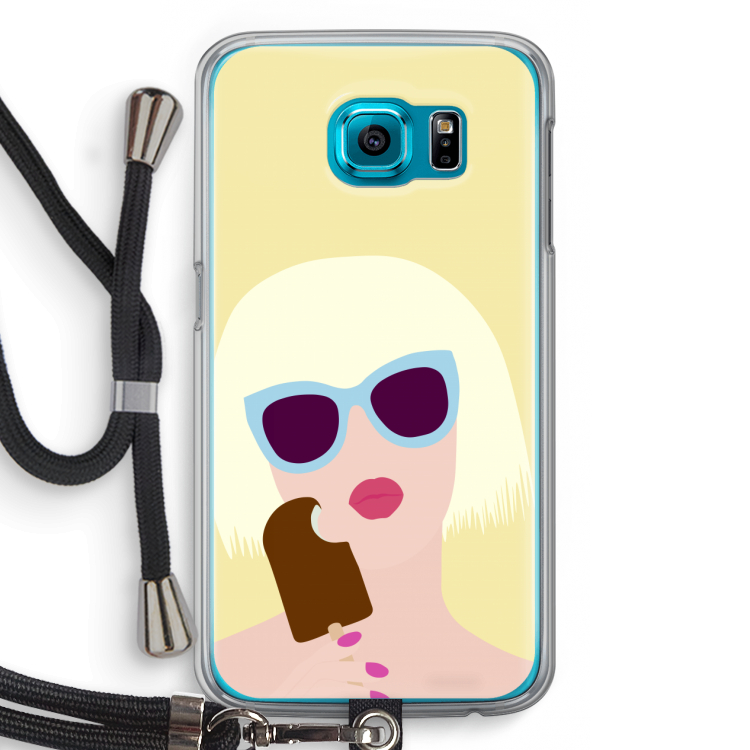 Ice cream: Samsung Galaxy S6 Transparant Hoesje met koord