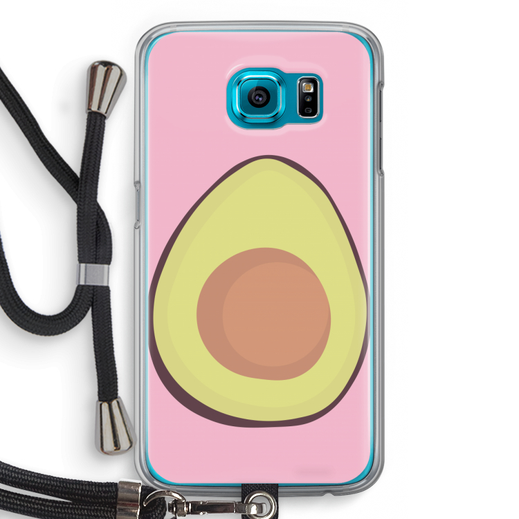 Avocado: Samsung Galaxy S6 Transparant Hoesje met koord
