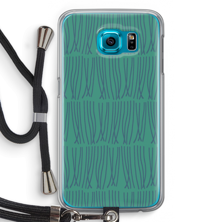 Swirls: Samsung Galaxy S6 Transparant Hoesje met koord