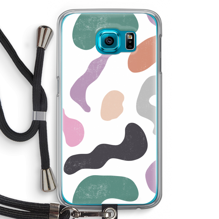 Memphis Shapes: Samsung Galaxy S6 Transparant Hoesje met koord