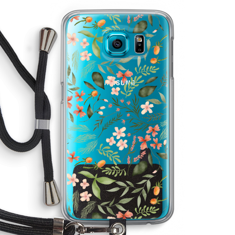 Sweet little flowers: Samsung Galaxy S6 Transparant Hoesje met koord