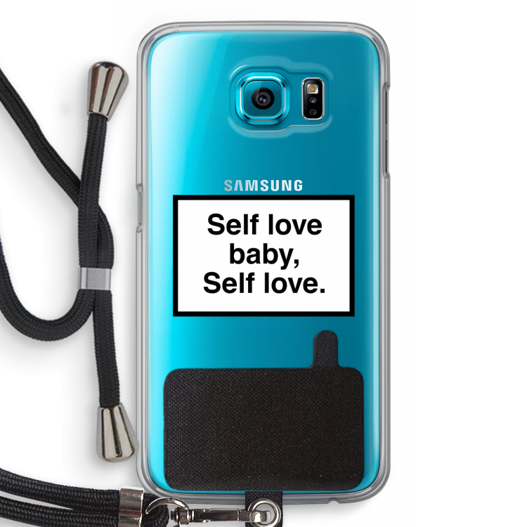 Self love: Samsung Galaxy S6 Transparant Hoesje met koord