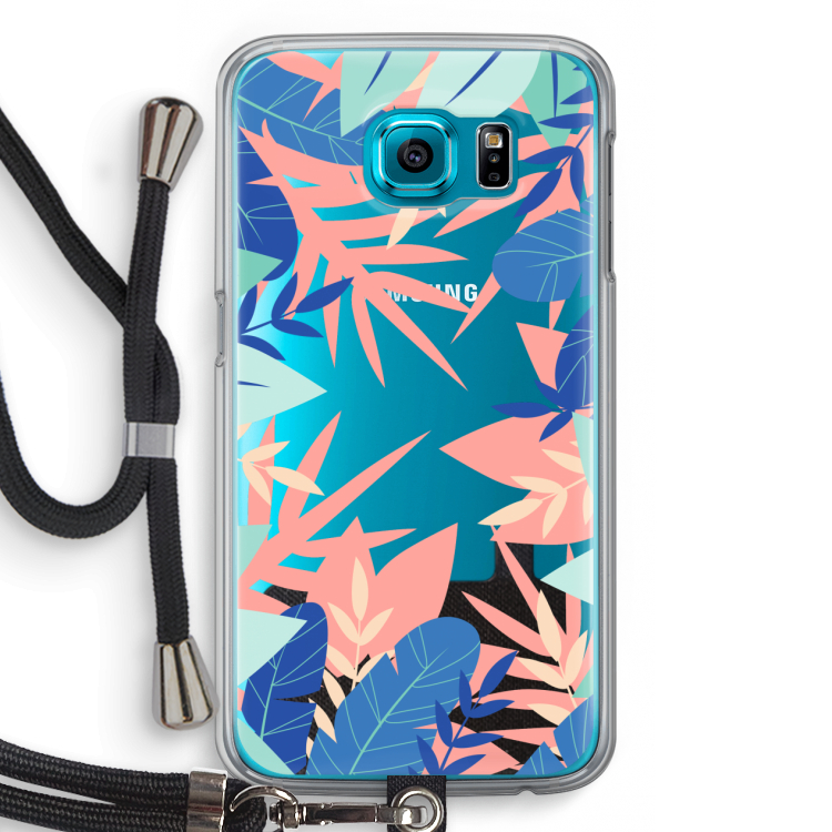Tropisch: Samsung Galaxy S6 Transparant Hoesje met koord
