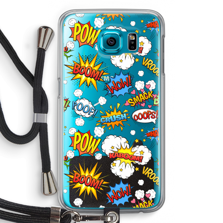 Pow Smack: Samsung Galaxy S6 Transparant Hoesje met koord