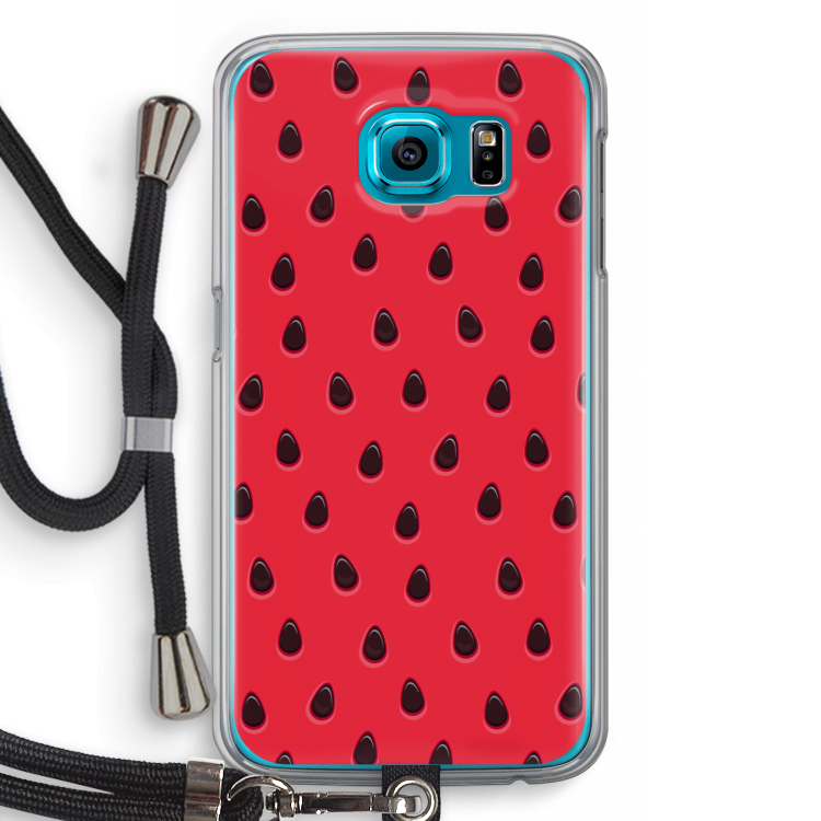 Watermelon: Samsung Galaxy S6 Transparant Hoesje met koord