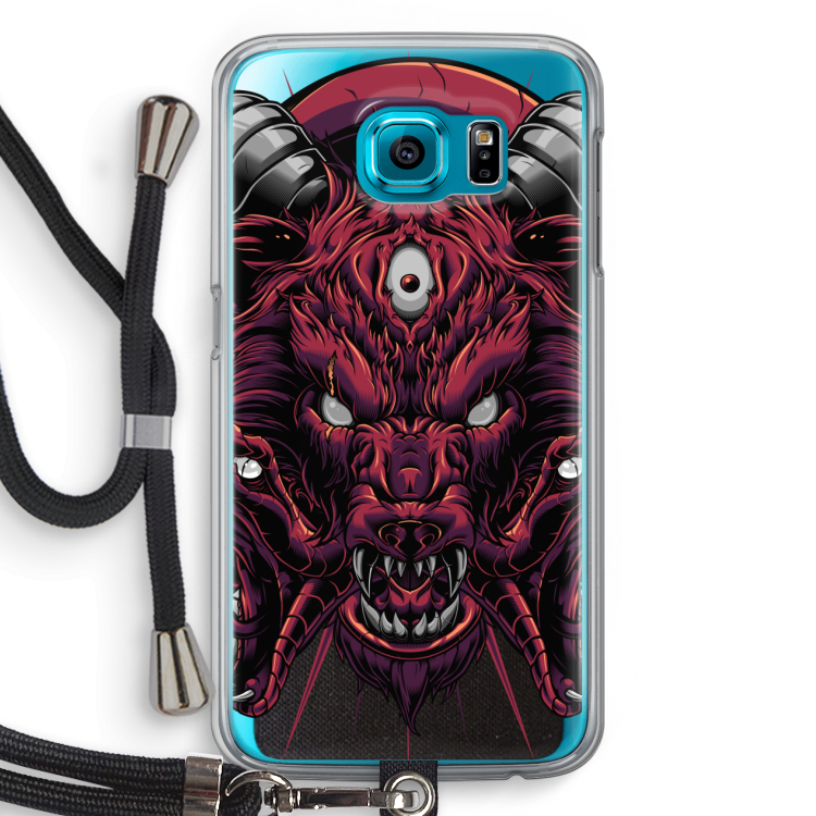 Hell Hound and Serpents: Samsung Galaxy S6 Transparant Hoesje met koord