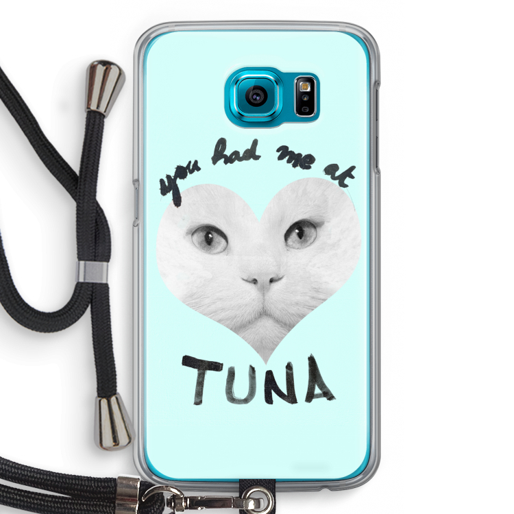 You had me at tuna: Samsung Galaxy S6 Transparant Hoesje met koord