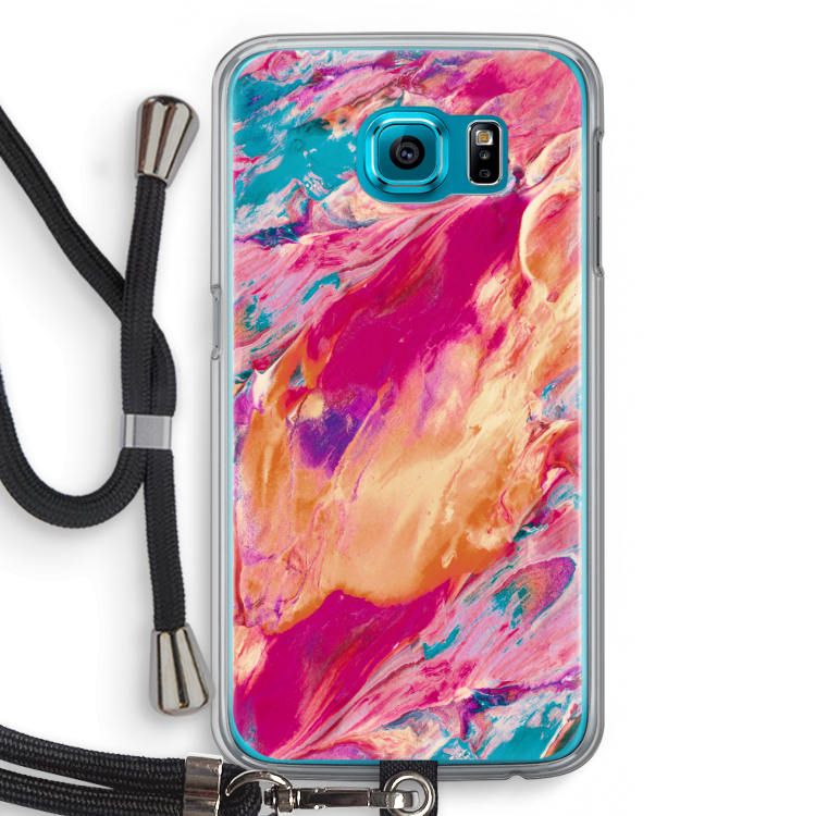 Pastel Echoes: Samsung Galaxy S6 Transparant Hoesje met koord