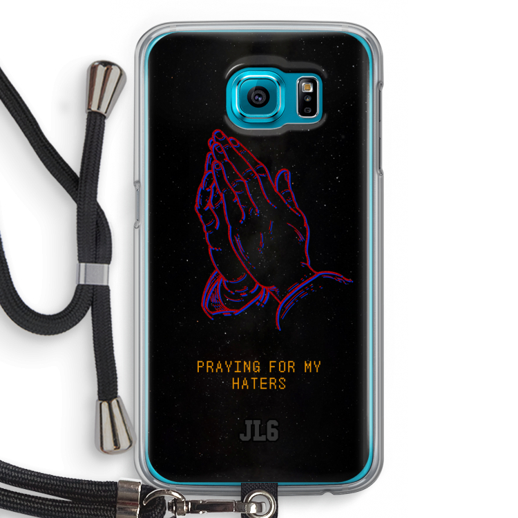 Praying For My Haters: Samsung Galaxy S6 Transparant Hoesje met koord