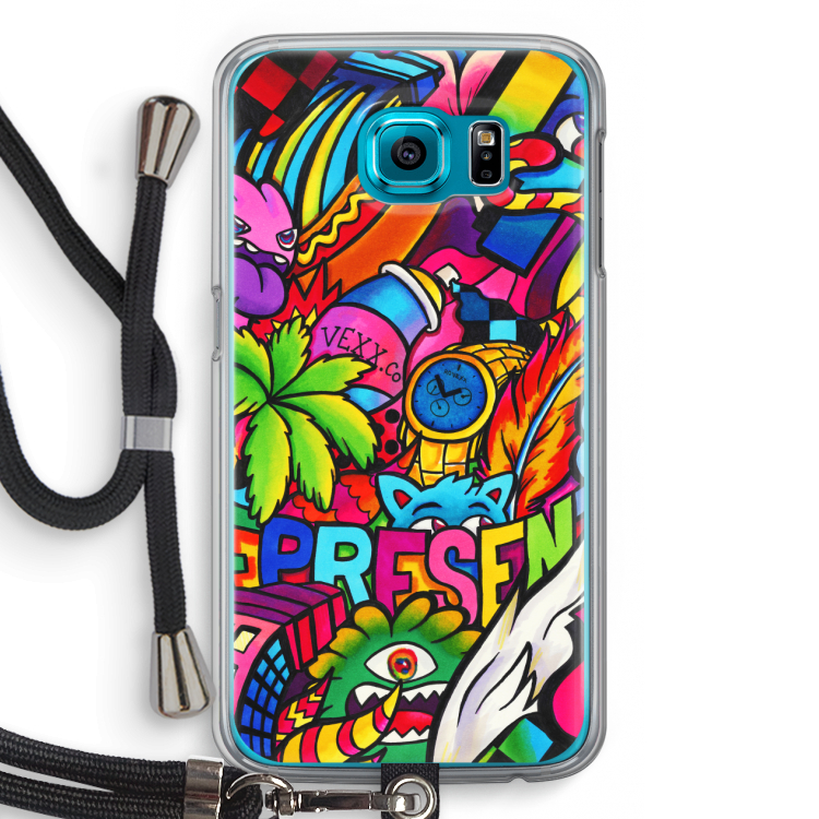Represent: Samsung Galaxy S6 Transparant Hoesje met koord
