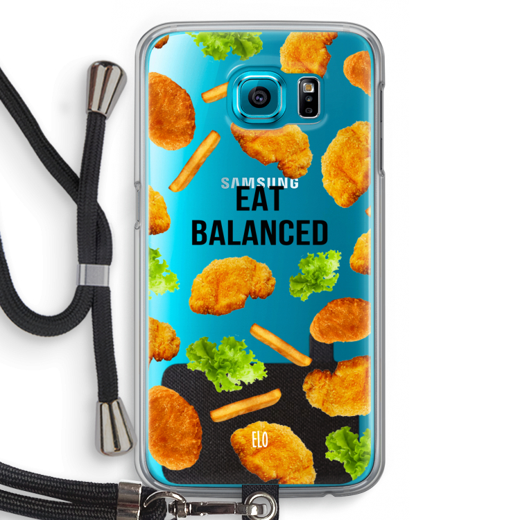 Eat Balanced: Samsung Galaxy S6 Transparant Hoesje met koord