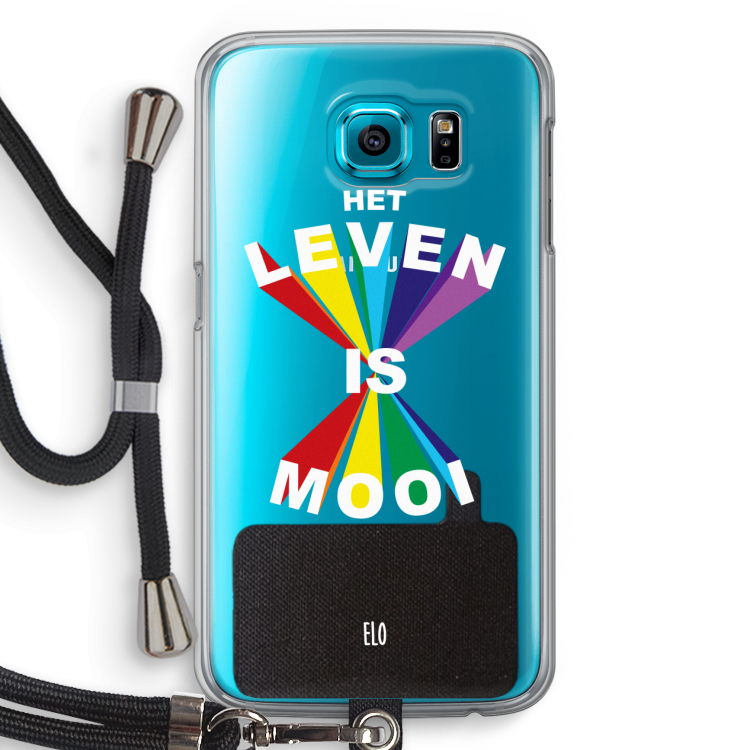 Het Leven Is Mooi: Samsung Galaxy S6 Transparant Hoesje met koord