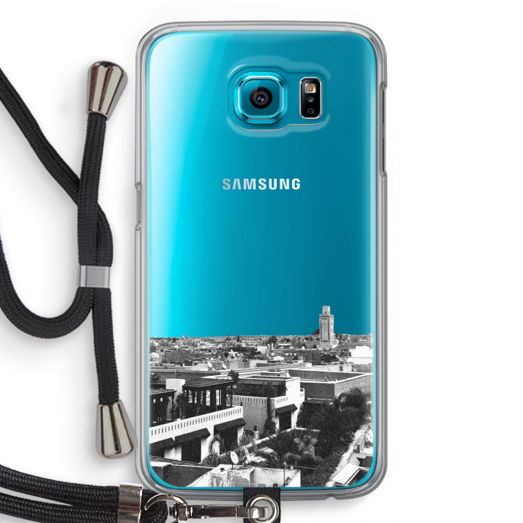 Marrakech Skyline : Samsung Galaxy S6 Transparant Hoesje met koord