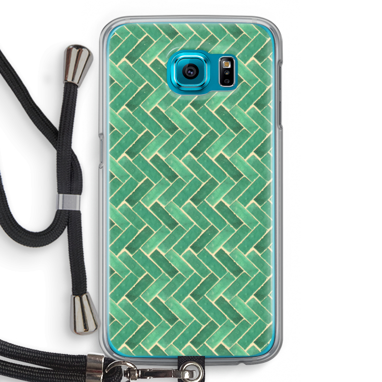 Moroccan tiles 2: Samsung Galaxy S6 Transparant Hoesje met koord