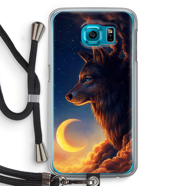 Night Guardian: Samsung Galaxy S6 Transparant Hoesje met koord