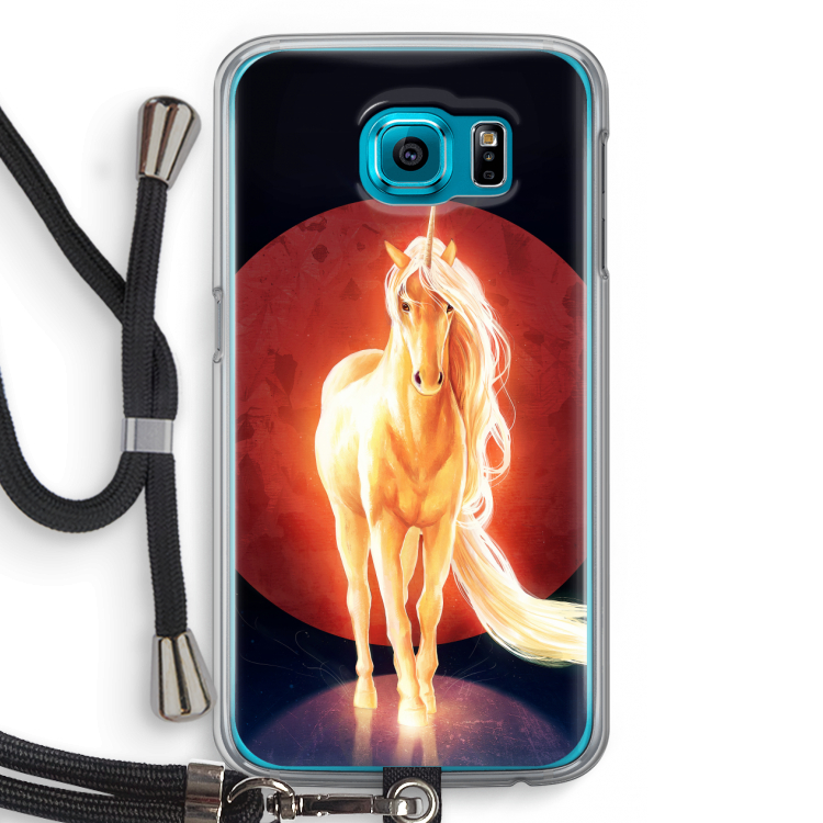 Last Unicorn: Samsung Galaxy S6 Transparant Hoesje met koord