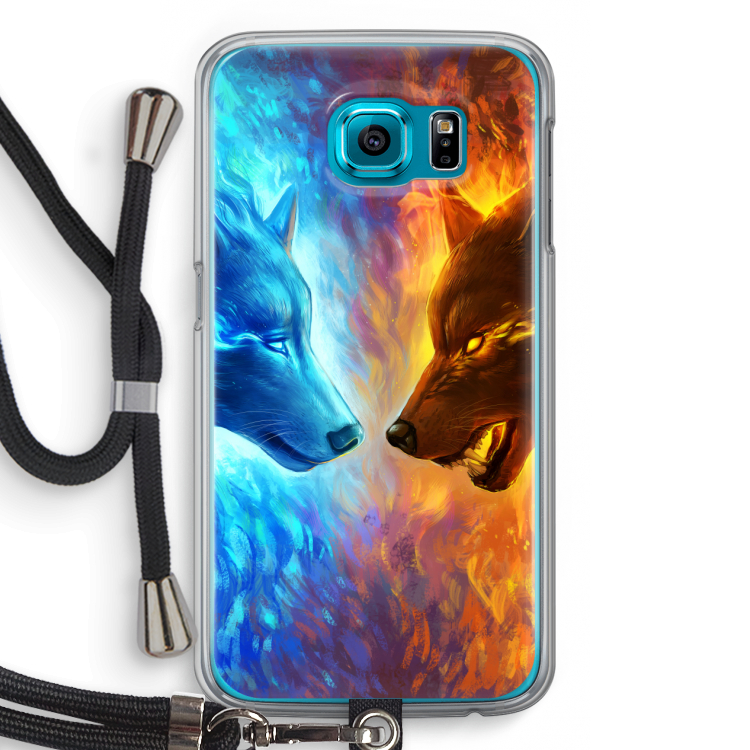 Fire & Ice: Samsung Galaxy S6 Transparant Hoesje met koord