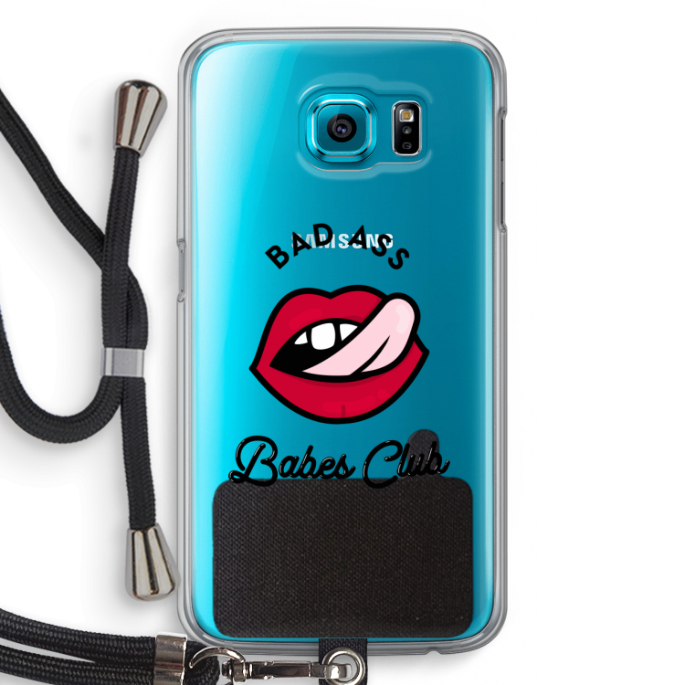 Badass Babes Club: Samsung Galaxy S6 Transparant Hoesje met koord