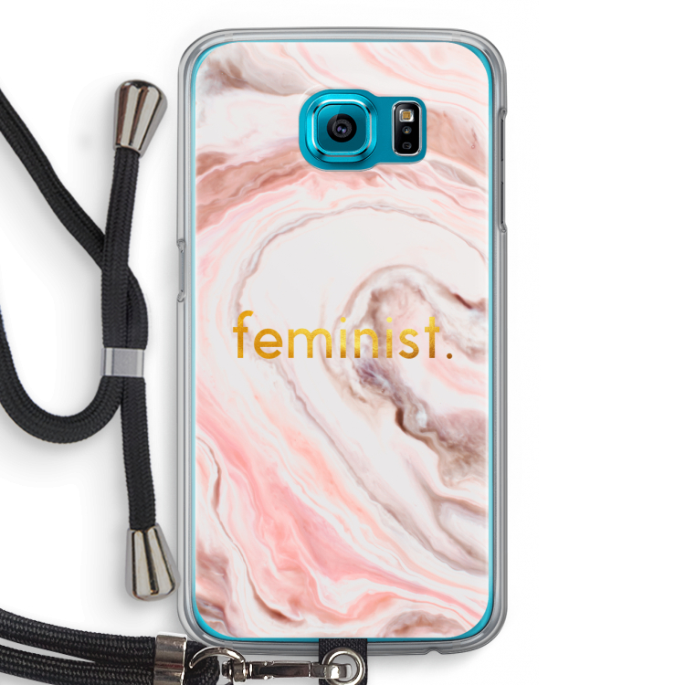 Feminist: Samsung Galaxy S6 Transparant Hoesje met koord