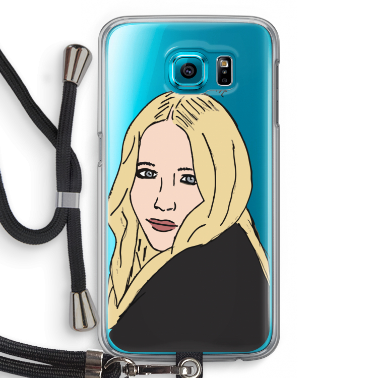 Mary Kate: Samsung Galaxy S6 Transparant Hoesje met koord