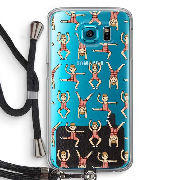Gymboys: Samsung Galaxy S6 Transparant Hoesje met koord