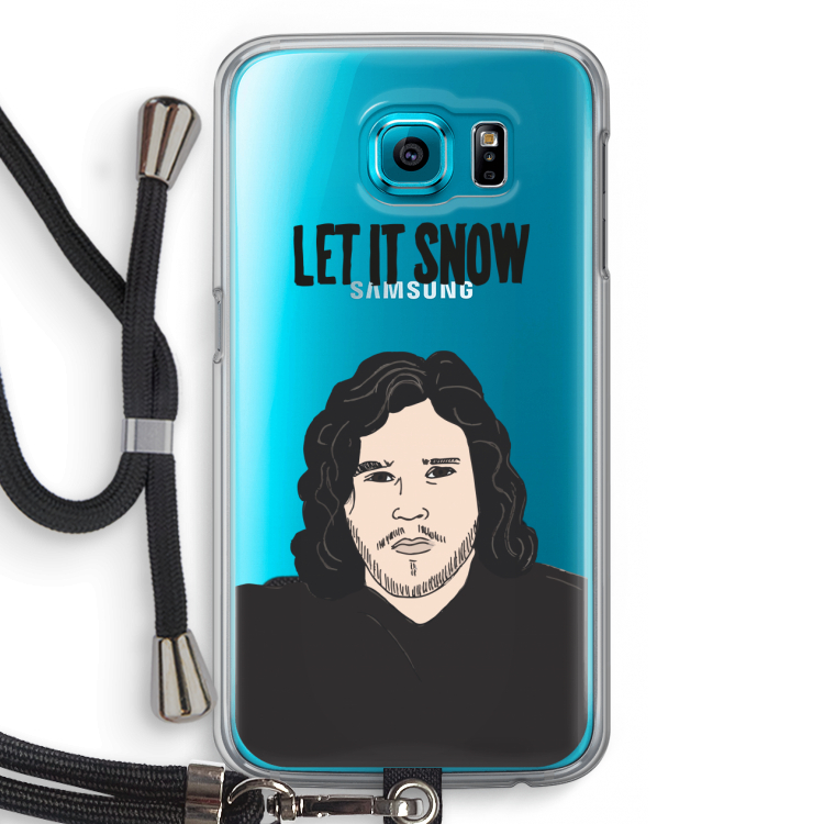 Let It Snow: Samsung Galaxy S6 Transparant Hoesje met koord