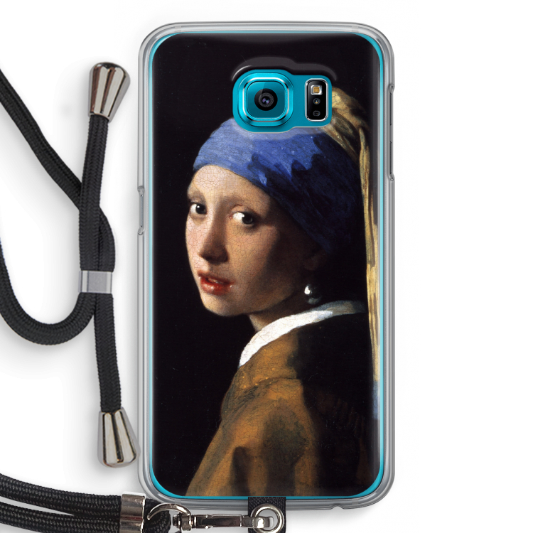 The Pearl Earring: Samsung Galaxy S6 Transparant Hoesje met koord
